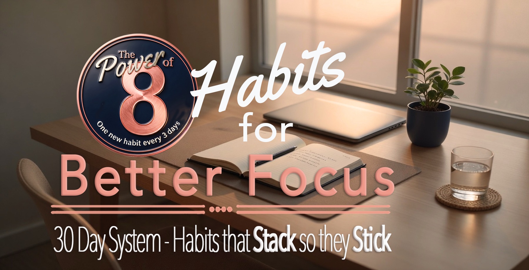 Cover: The Power of 8 — Habits for Better Focus