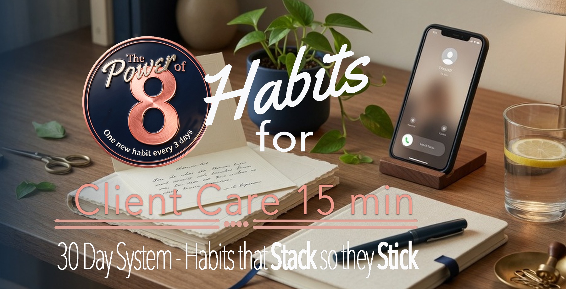 Cover: The Power of 8 — Habits for Client Care in 15 Minutes