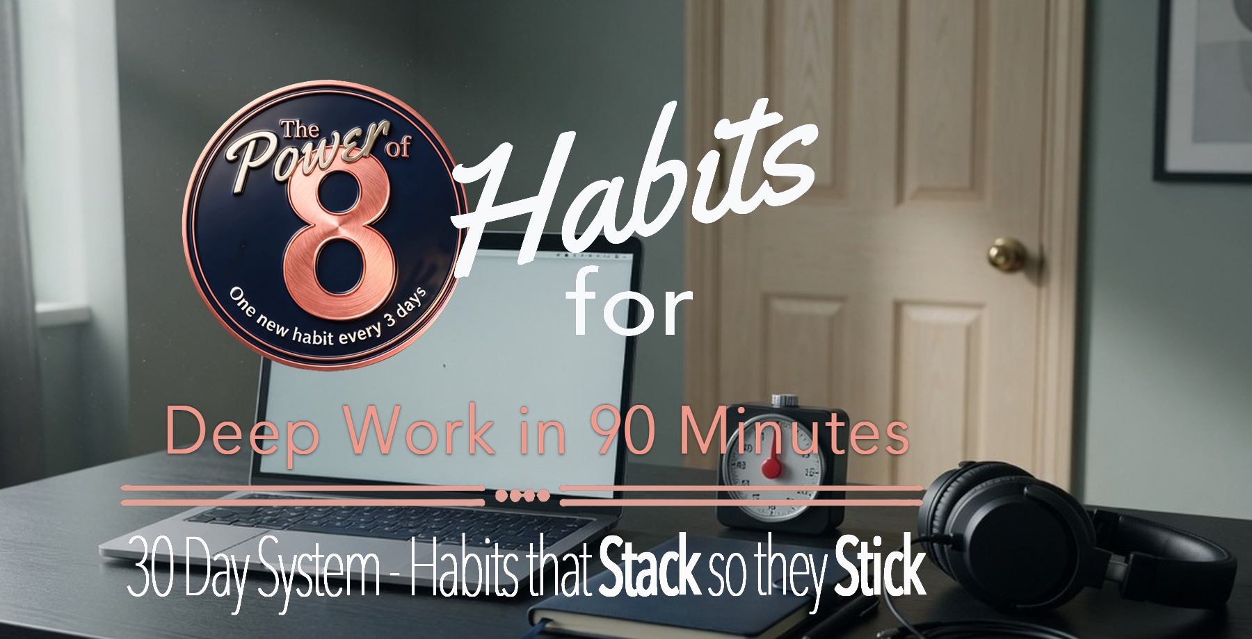 Cover: The Power of 8 — Habits for Deep Work in 90 Minutes