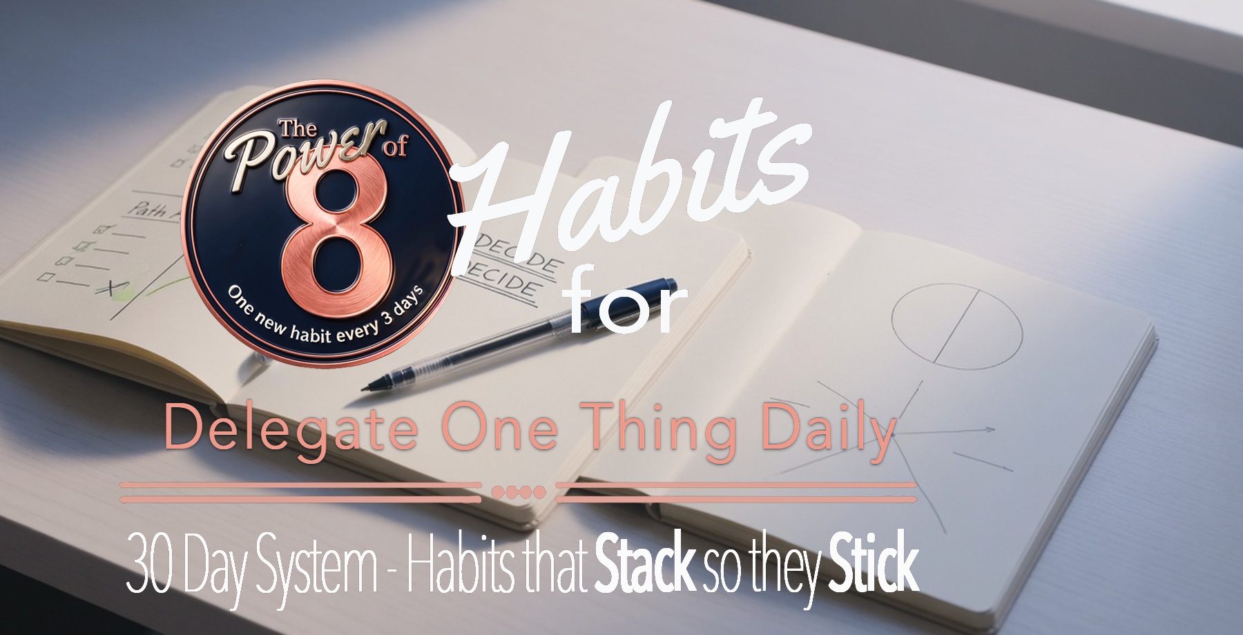 Cover: The Power of 8 — Habits for Delegate One Thing Daily