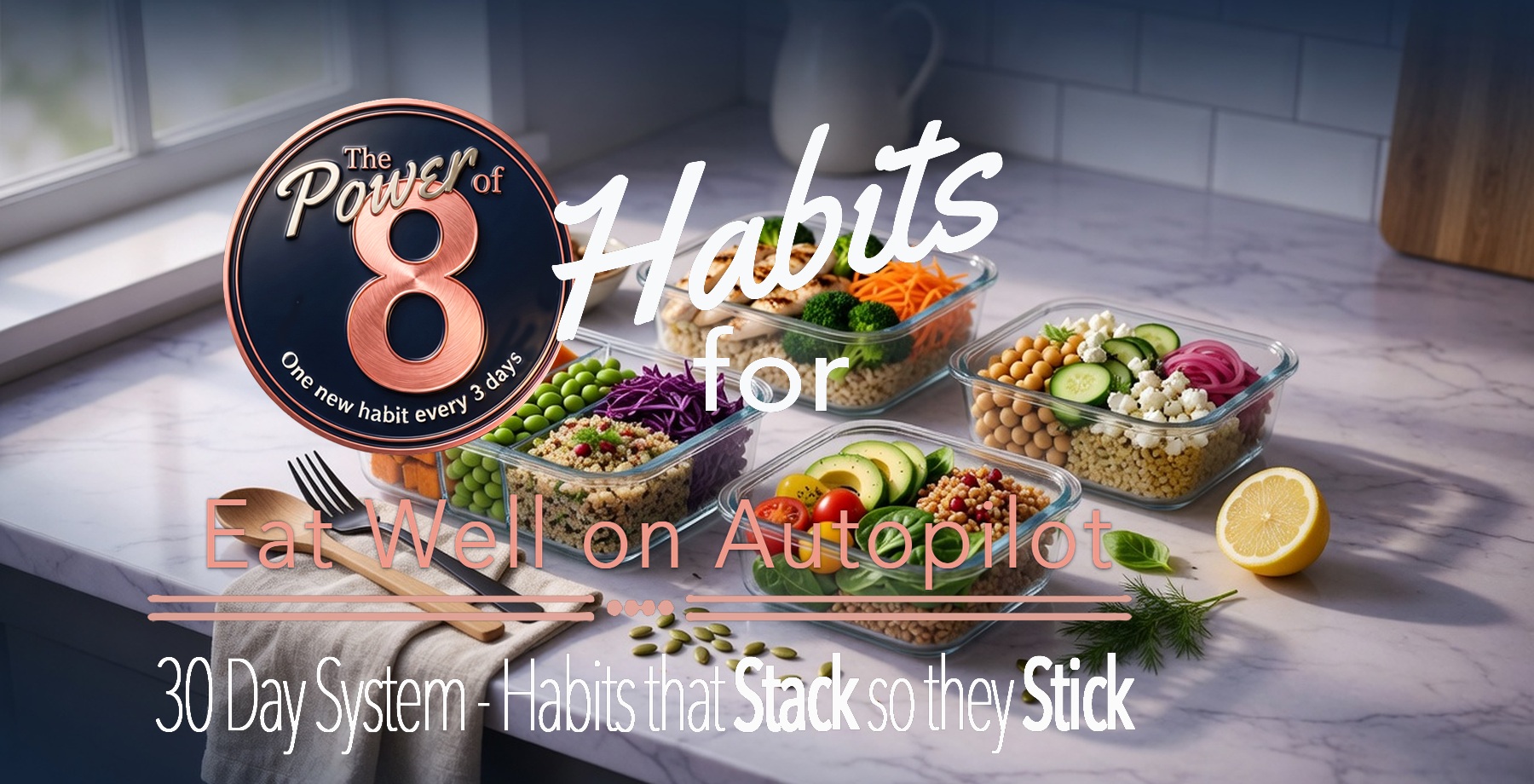 Cover: The Power of 8 — Habits for Eat Well on Autopilot