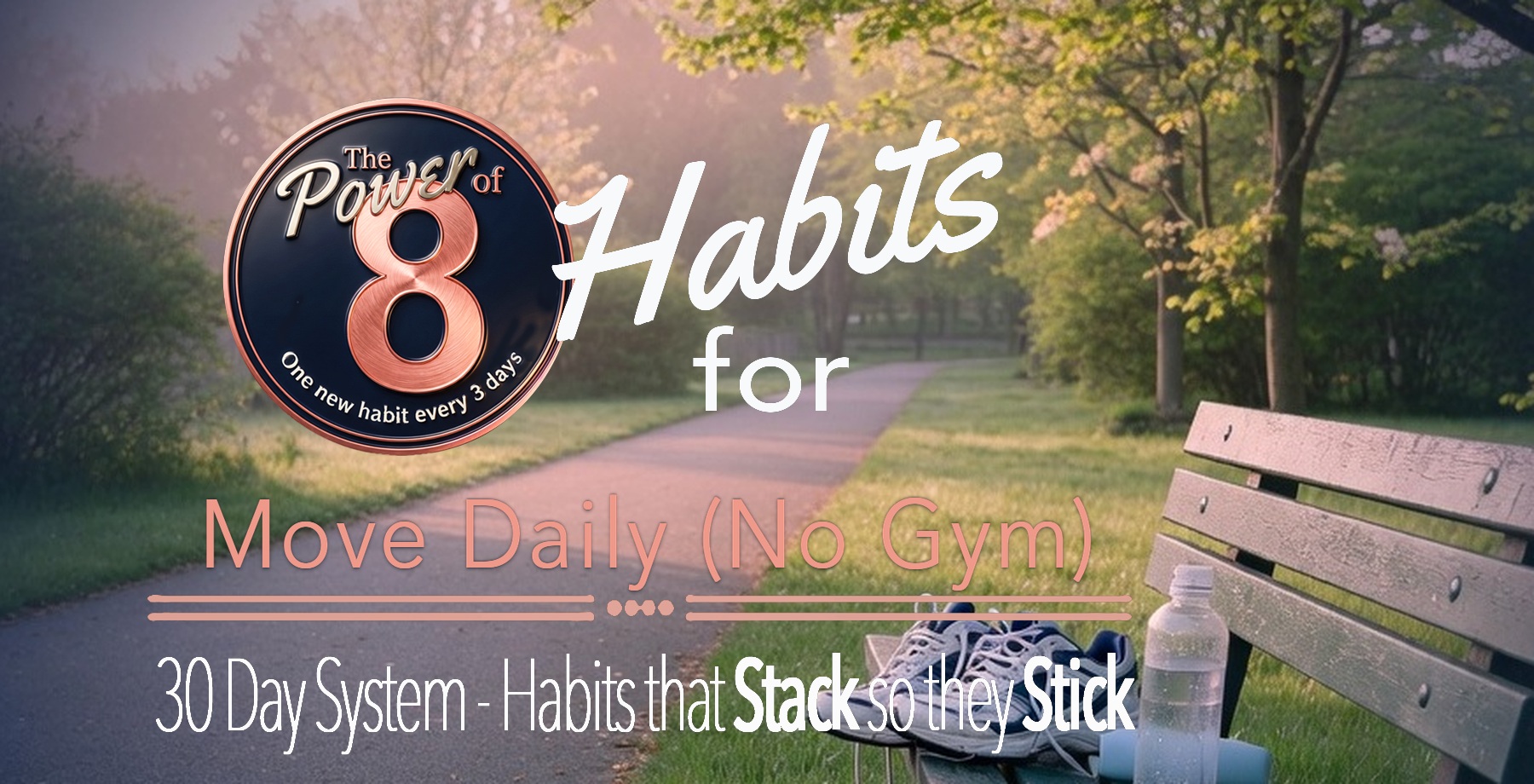 Cover: The Power of 8 — Habits for Move Daily (No Gym)