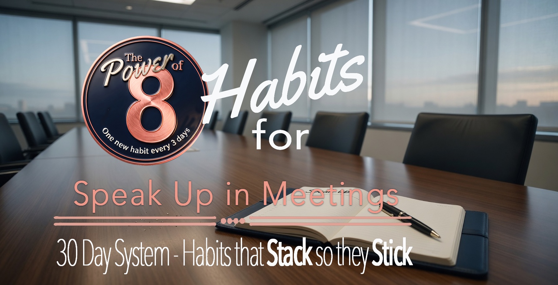 Cover: The Power of 8 — Habits for Speak Up in Meetings