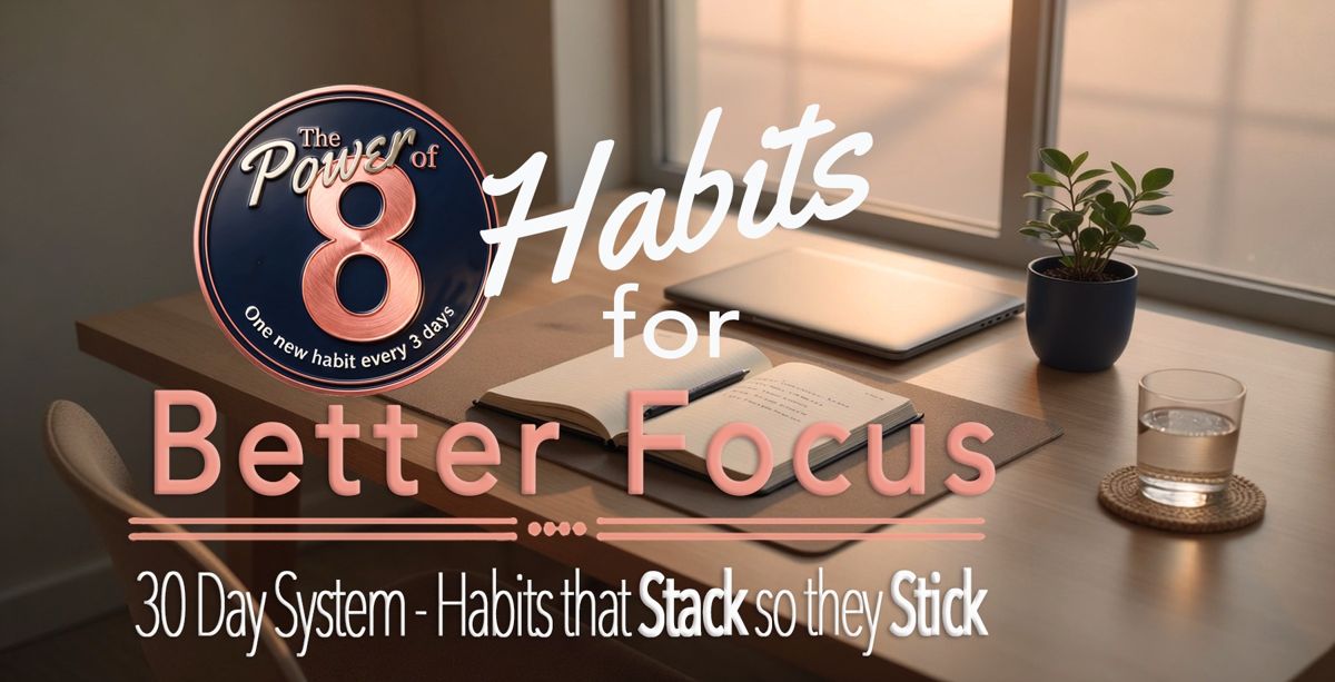 Cover: The Power of 8 — Habits for Better Focus