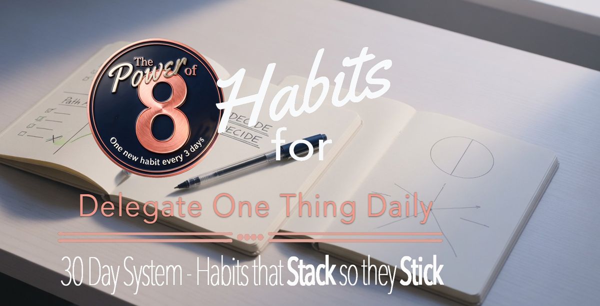 Cover: The Power of 8 — Habits to Delegate One Thing Daily